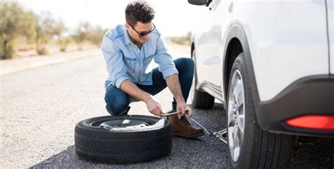 Can someone come out to change a tire? And why do we always forget the spare is flat?